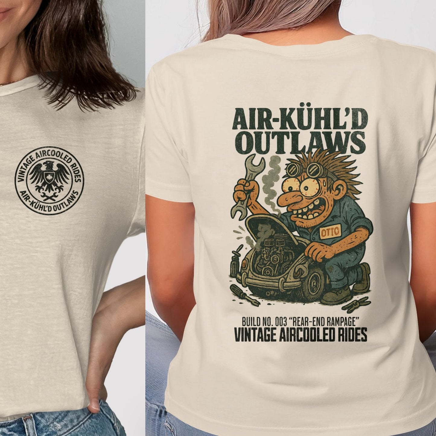 Vintage Aircooled Rides Outlaws Graphic T-shirt product