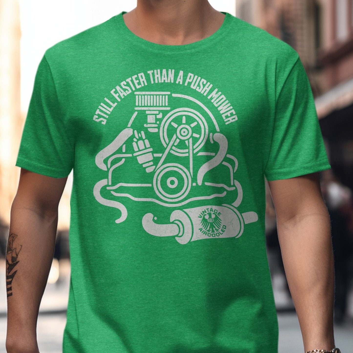 Still Faster Than A Push Mower Graphic Tee product
