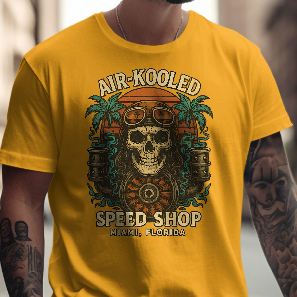 Vintage Air-Kooled Speed Shop Graphic T-Shirt product type