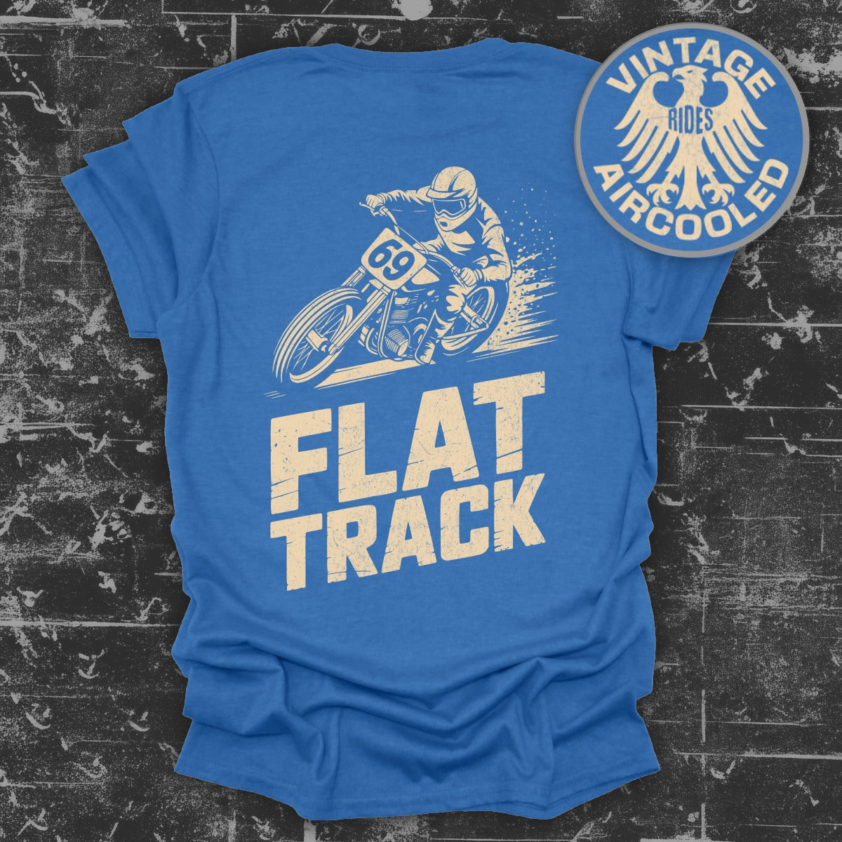 Flat Track Vintage Rides Aircooled Motorcycle Shirt Product