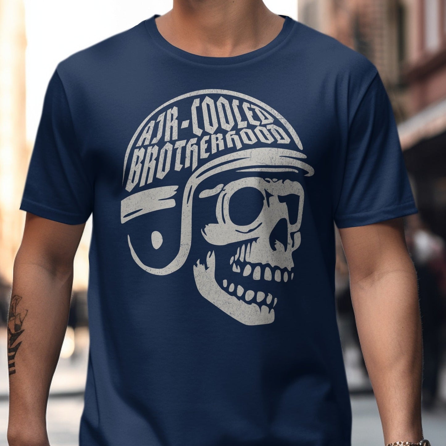 Air Cooled Brotherhood Skull Design T-Shirt product