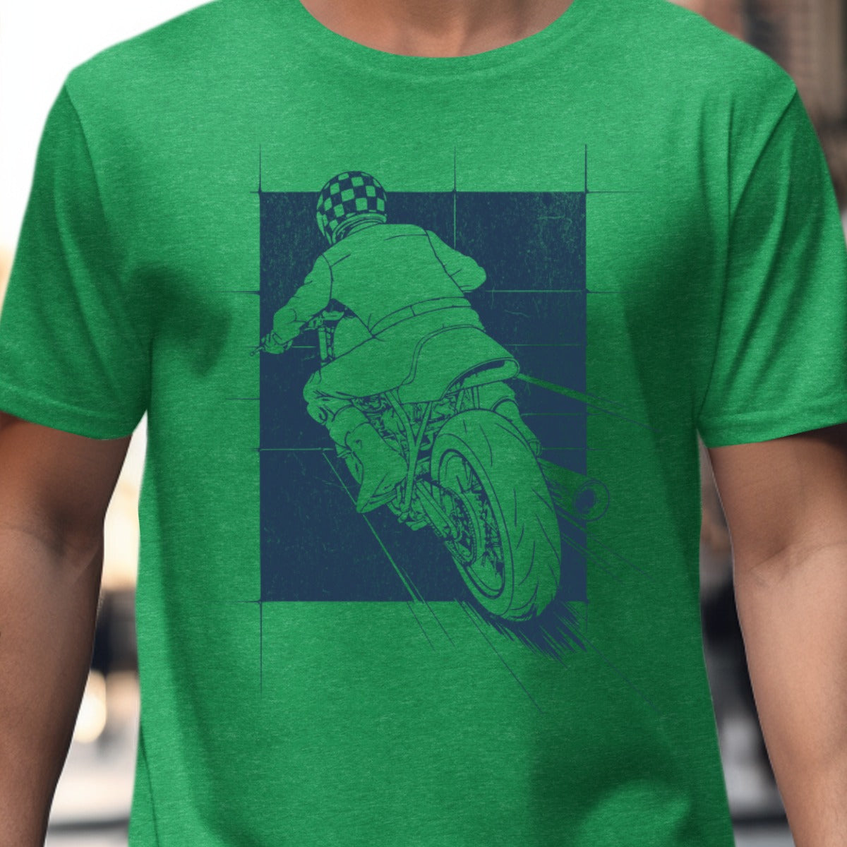 Retro Motorcycle Graphic Tee for Stylish Casual Wear product type