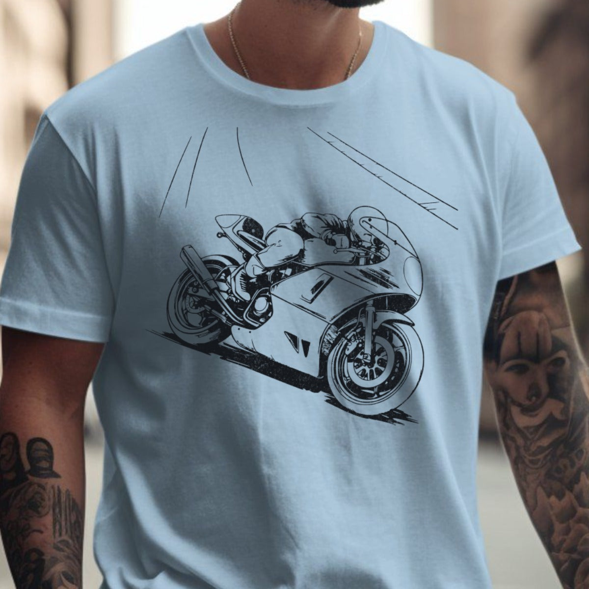 Motorcycle Racing Graphic Men's T-Shirt product type