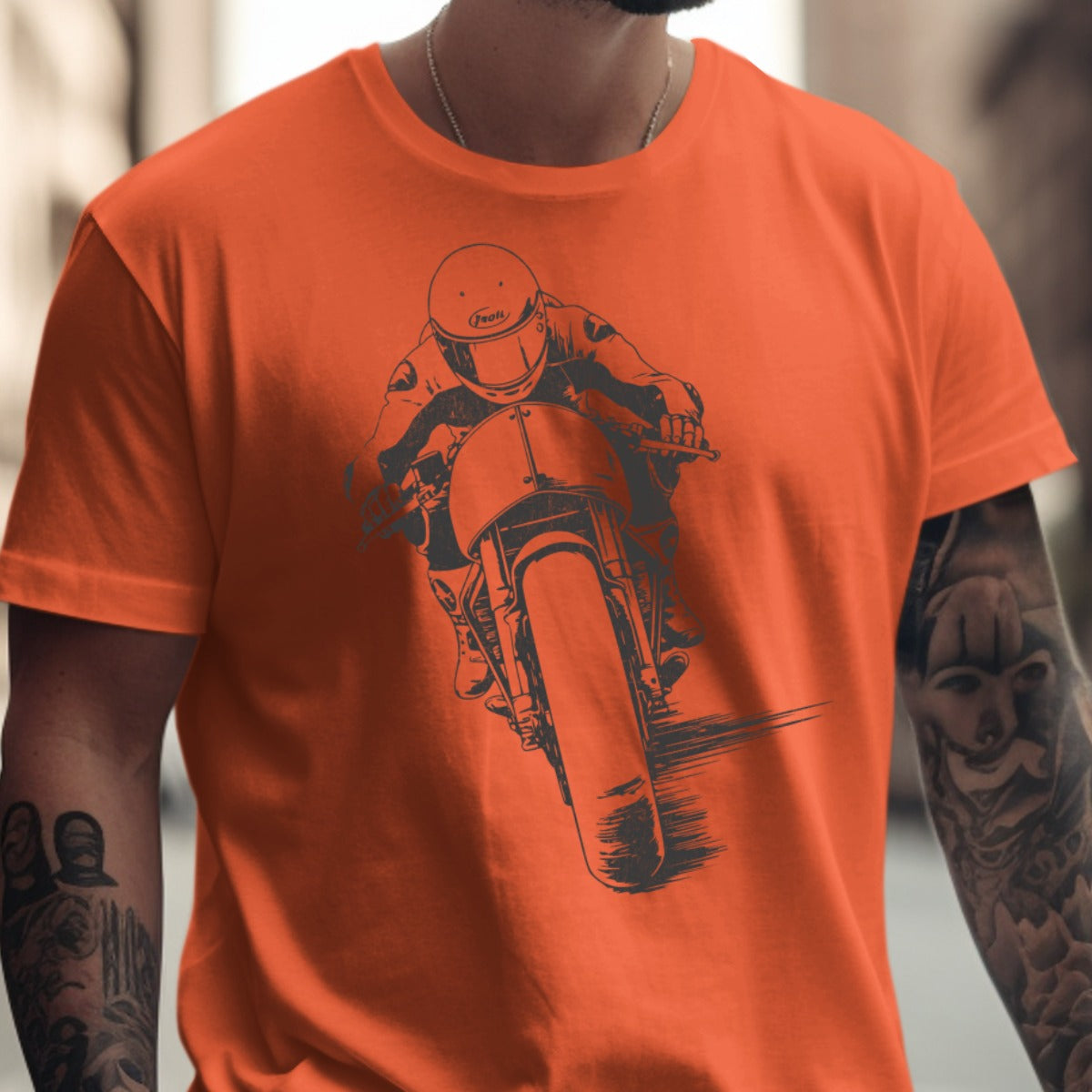 Bold Urban Biker Graphic Print T-shirt product type