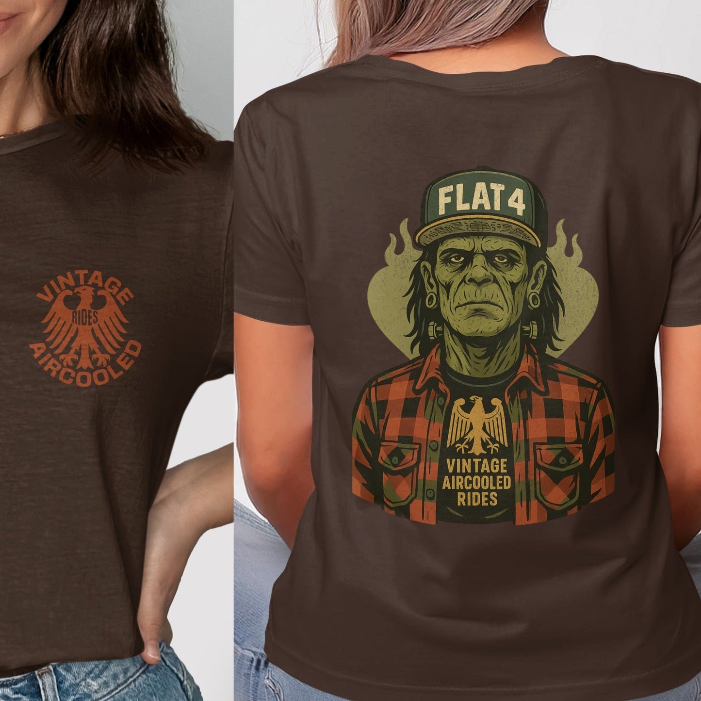 Vintage Aircooled Frankenstein Flat4 Rides T-Shirt product