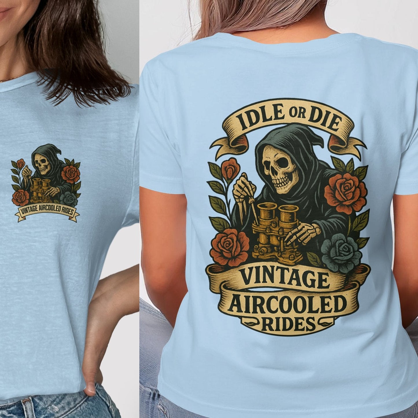 Idle or Die Vintage Aircooled Rides graphic product type