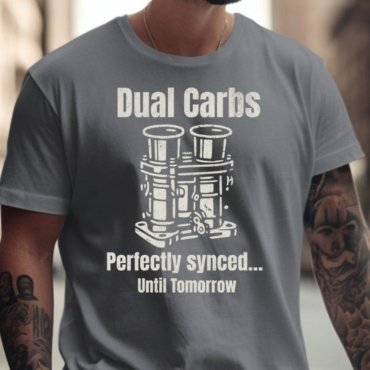 Dual Carbs Perfectly Synced Graphic T-Shirt product