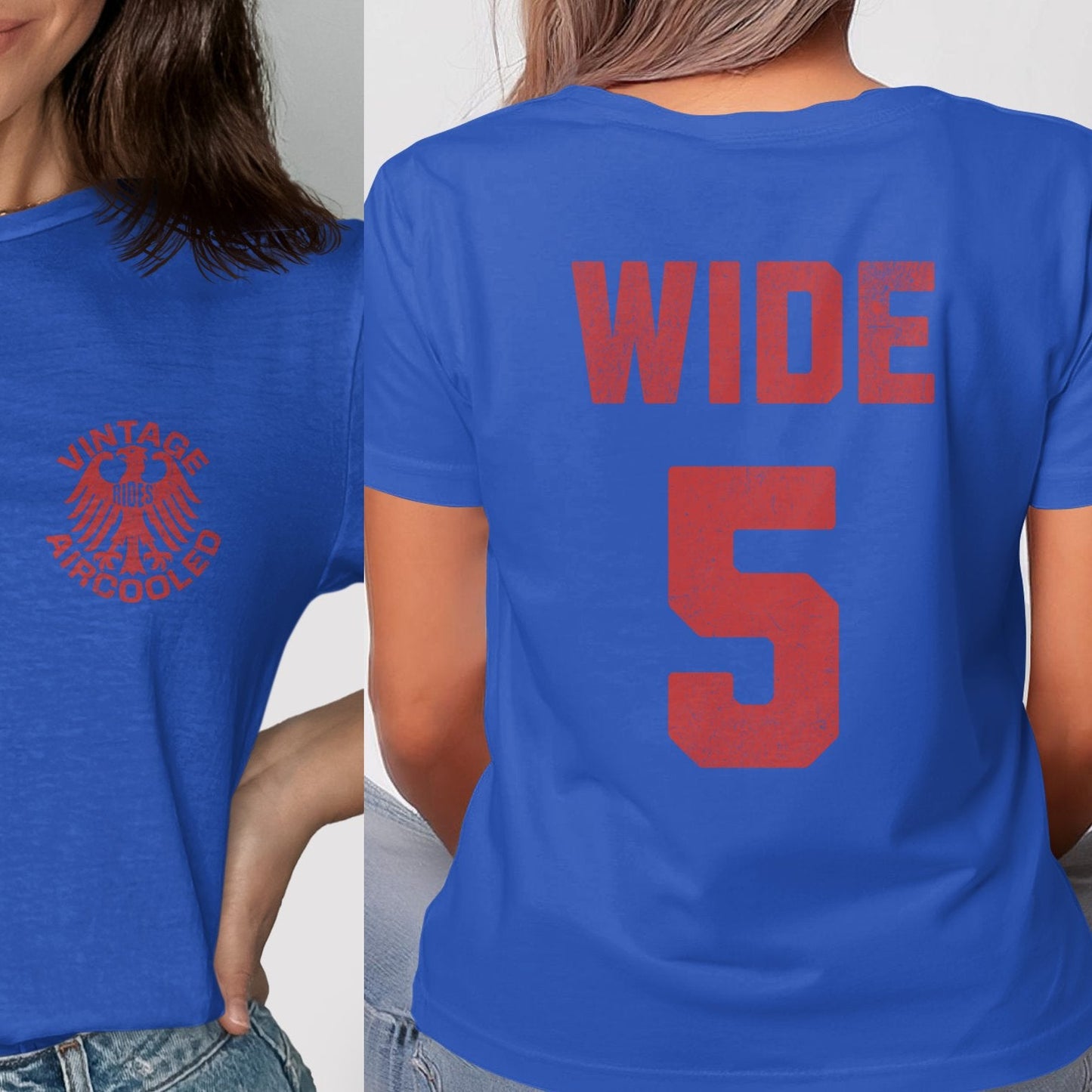 Vintage Aircooled 5 Wide Blue Graphic Tee product