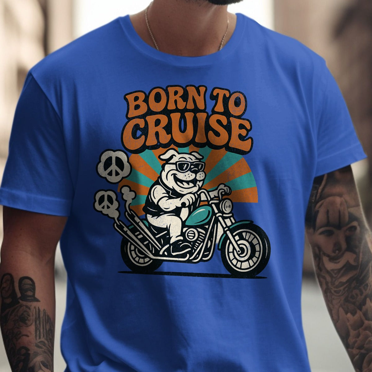 Born To Cruise Funny Dog Riding Motorcycle T-shirt product