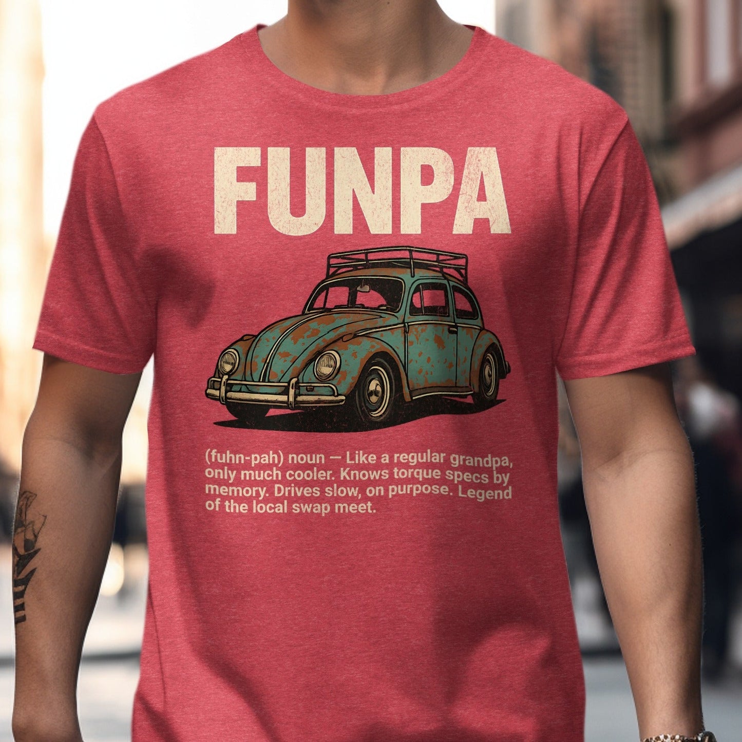 Funpa Car Graphic Print Cool Grandpa T-shirt product