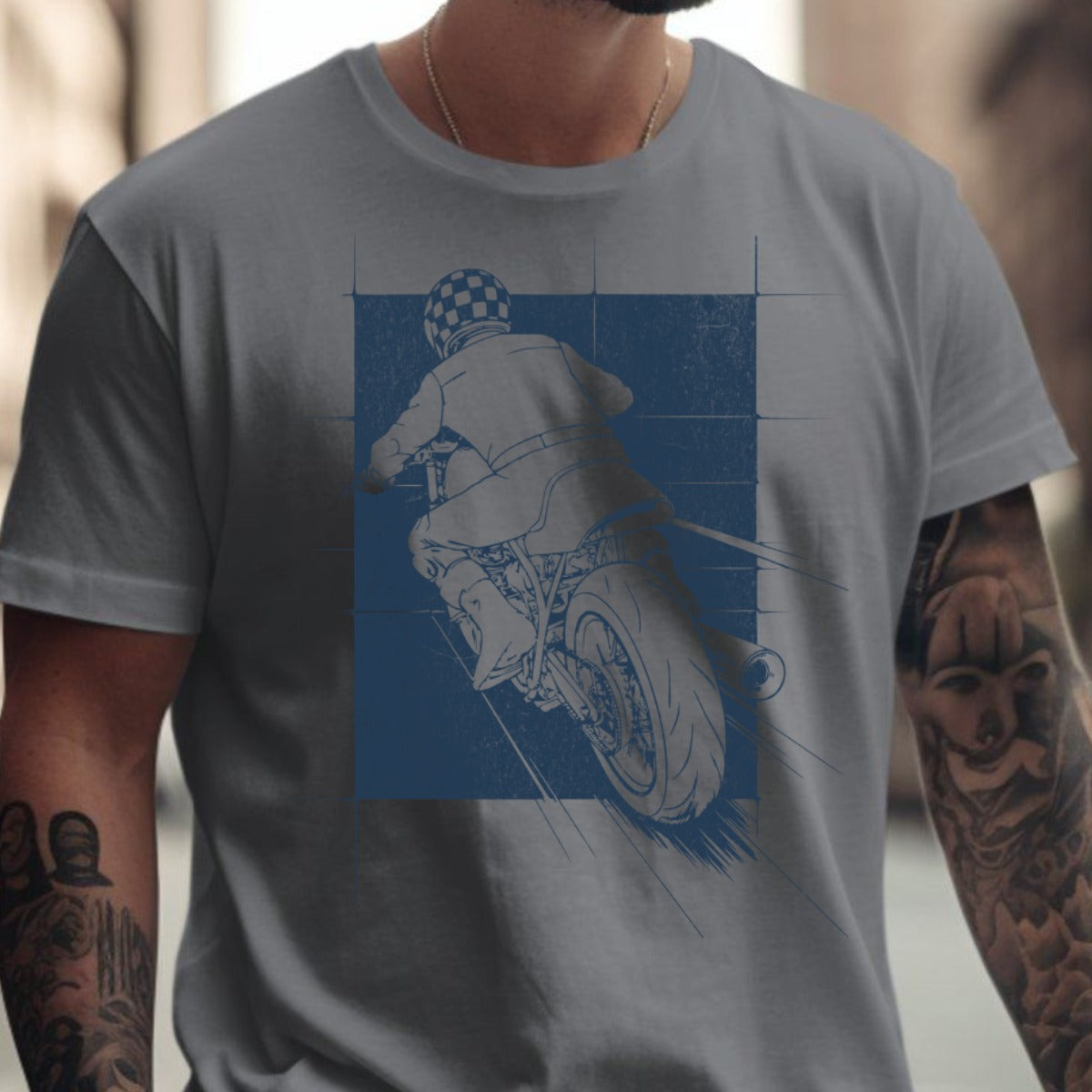 Vintage Motorcycle Racer Graphic Tee product