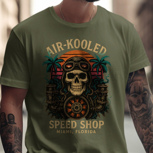 Air-Kooled Speed Shop Miami Florida Graphic Tshirt
