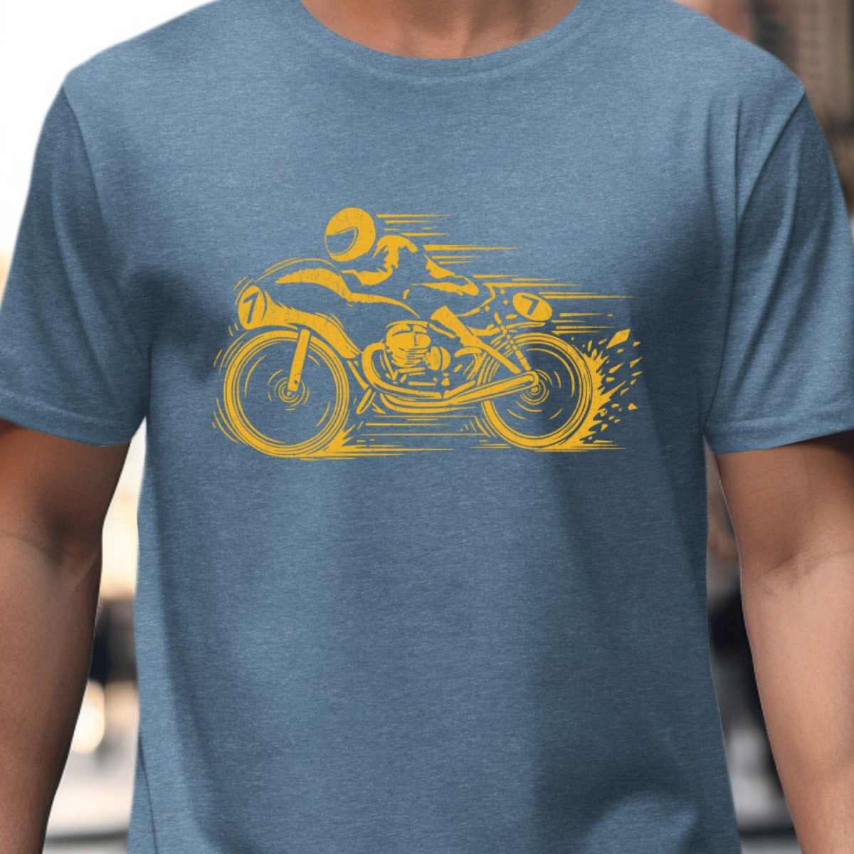 Dynamic Racing Motorcycle Graphic T-shirt product type