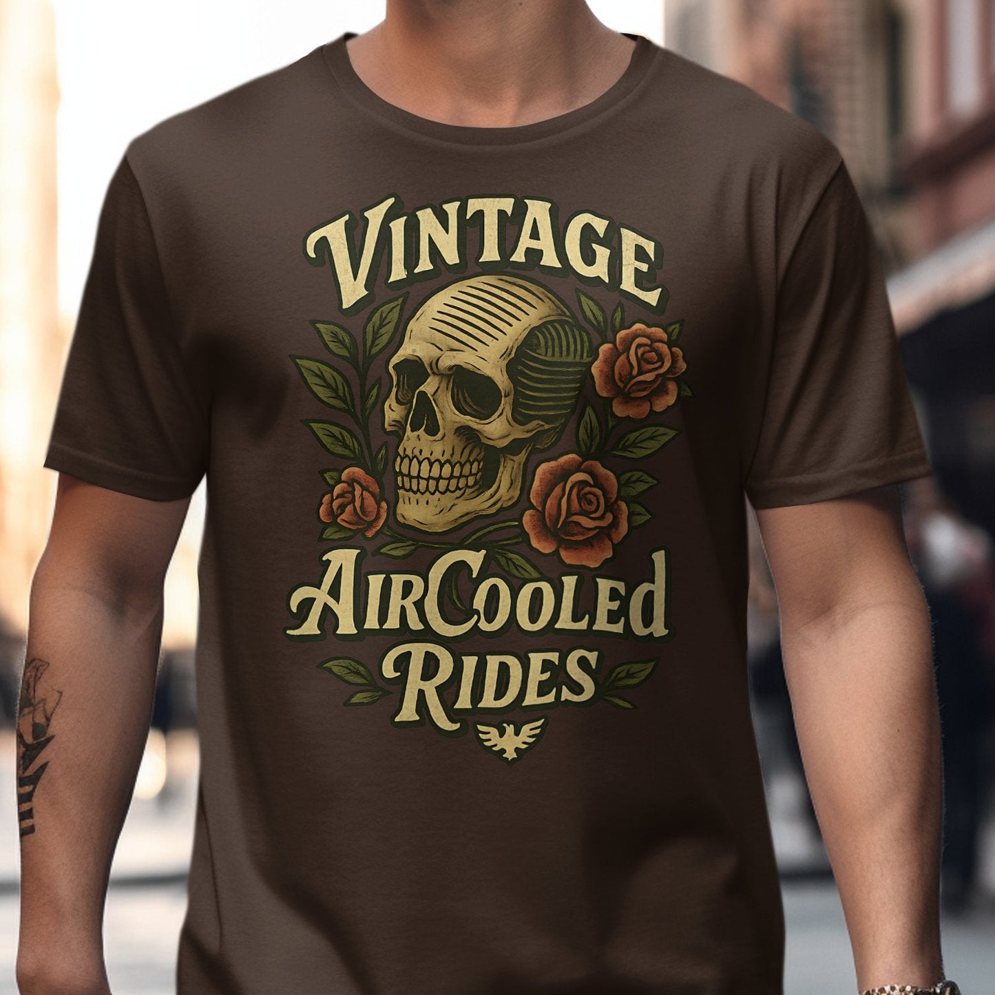 Vintage AirCooled Rides Skull T-Shirt product type