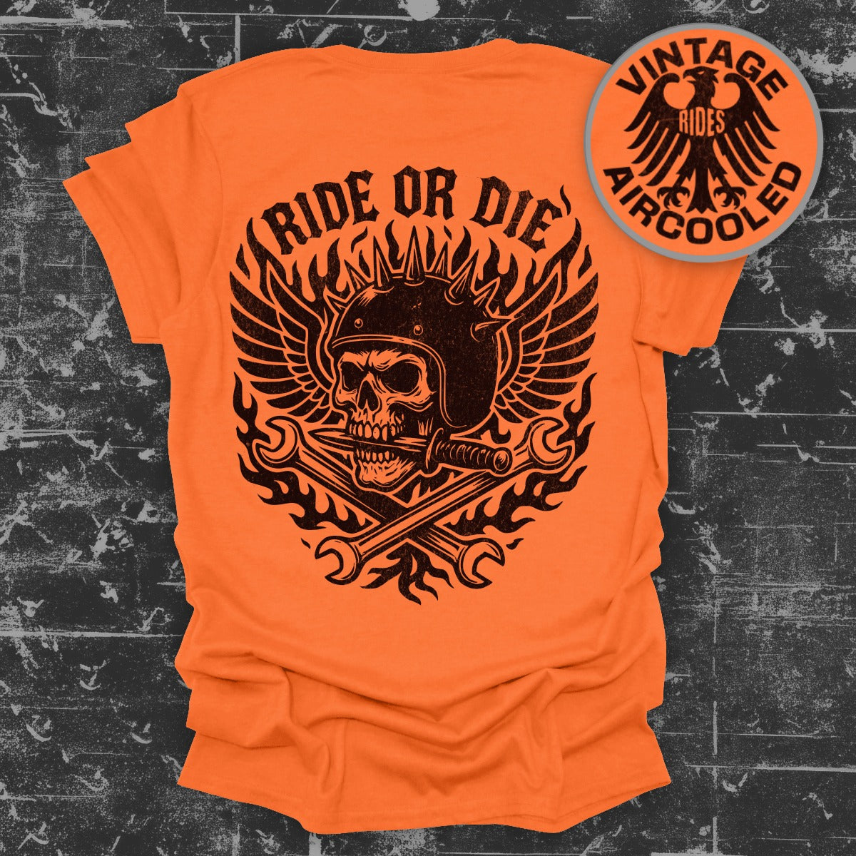 Vintage Rides Ride Or Die Skull Graphic T-Shirt product