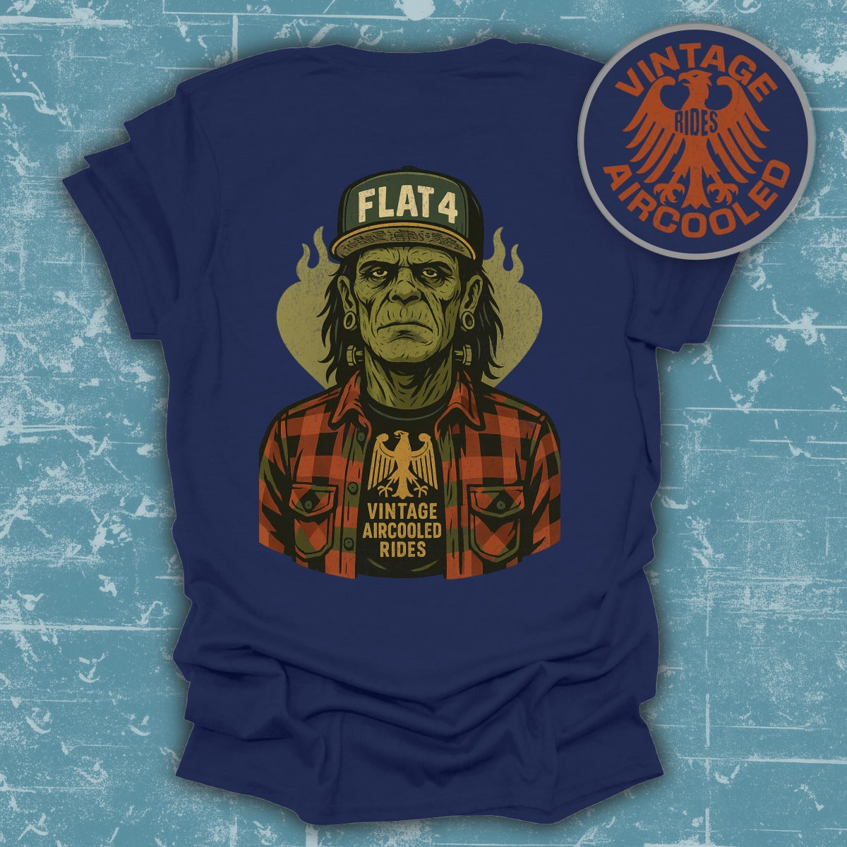Vintage Aircooled Rides Flat4 Graphic T-shirt product