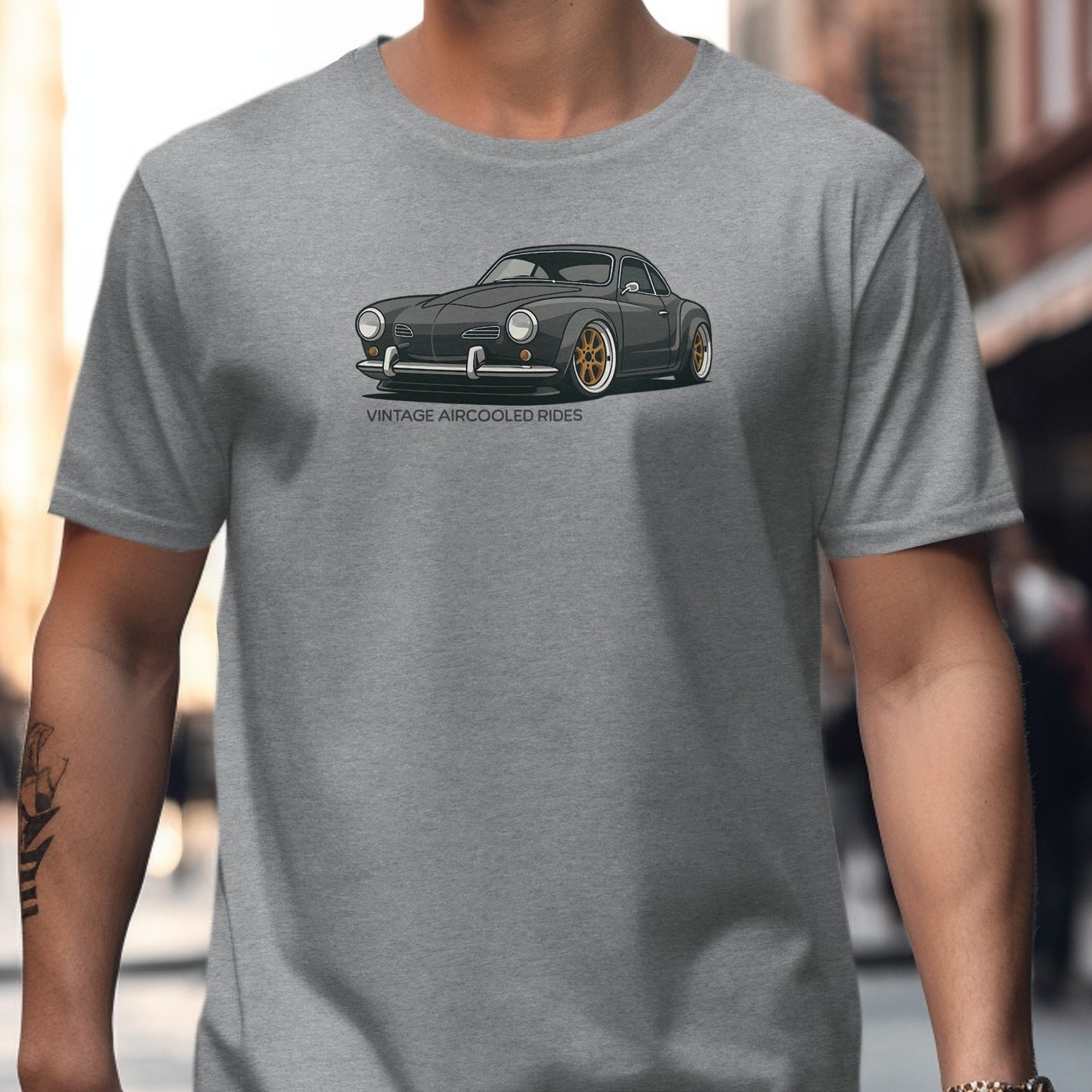 Classic Grey Car Print Vintage Aircooled Rides product type