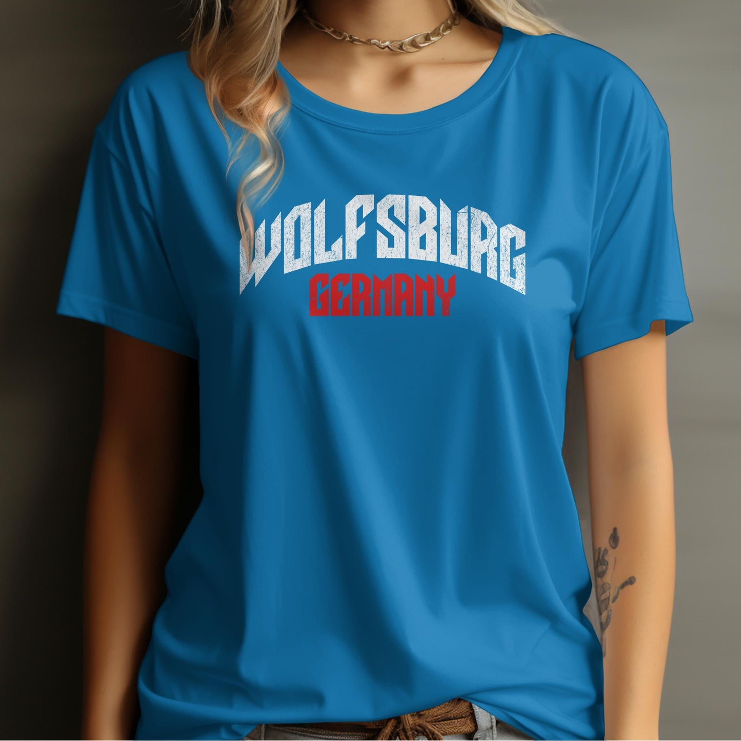 Wolfsburg Germany Blue Graphic T-shirt product