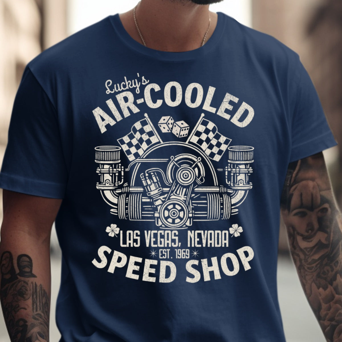 Lucky's Air-Cooled Speed Shop T-Shirt Product Type