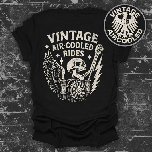 Vintage Air Cooled Rides Skull Wings T-Shirt product