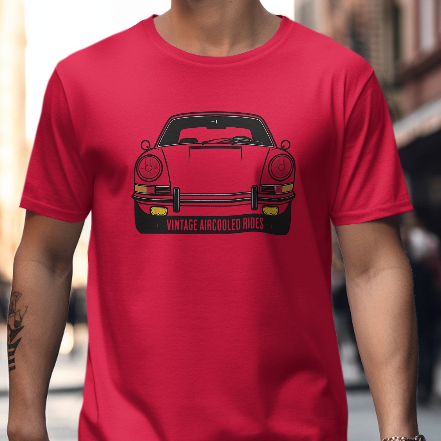 Vintage Aircooled Car Design Red T-shirt product