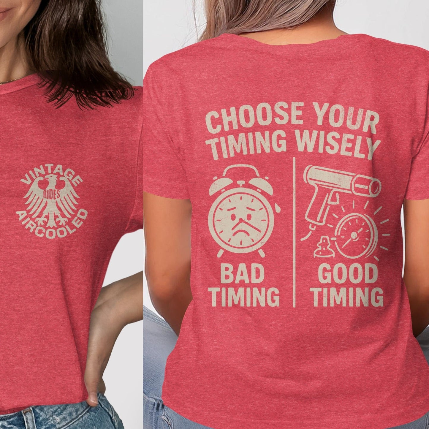 Vintage Aircooled Funny Timing Joke Graphic Tee product