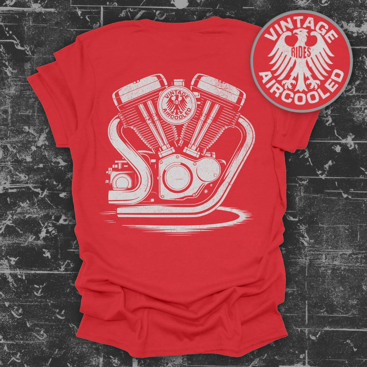 Vintage Aircooled Rides Red Graphic Unisex Shirt product