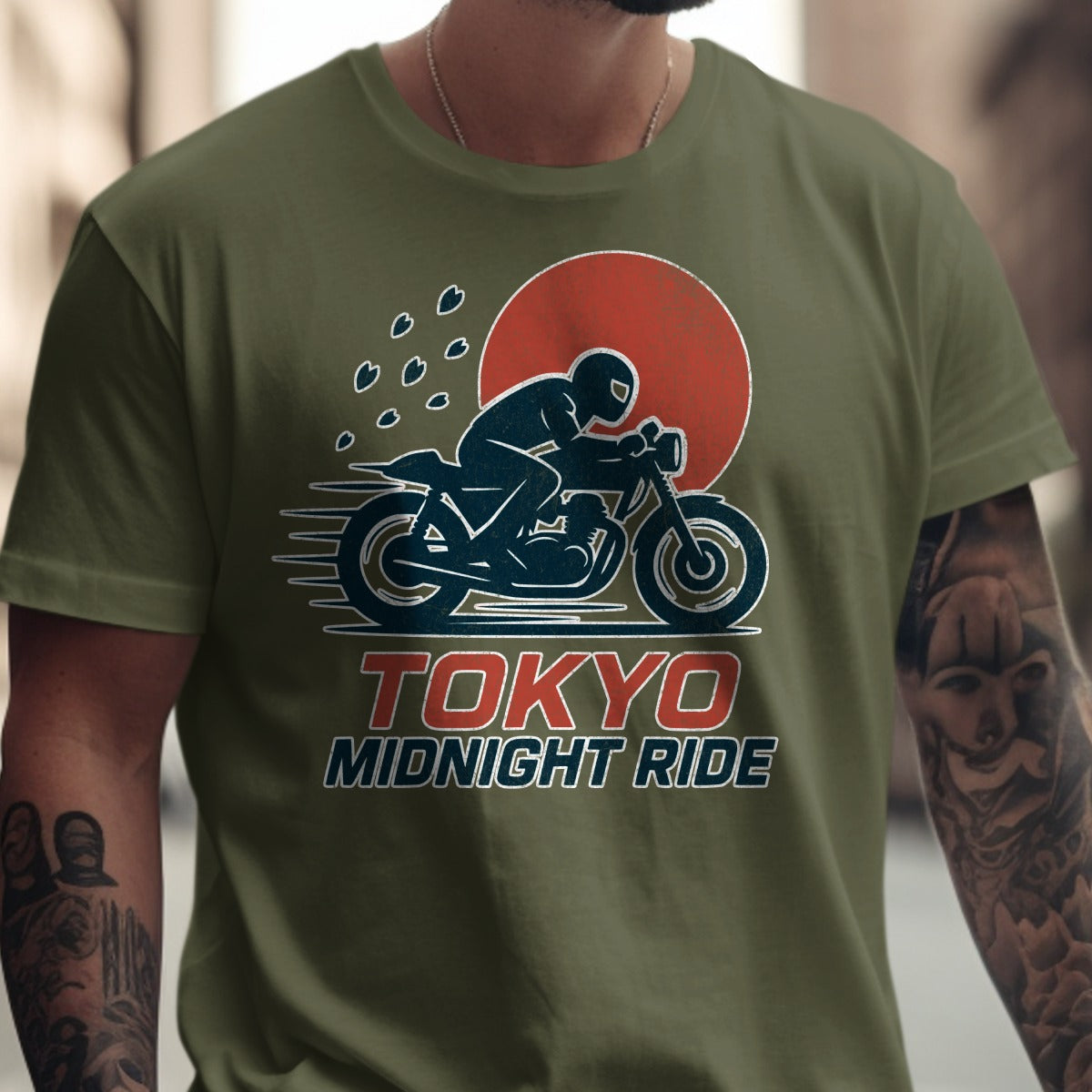 Tokyo Midnight Ride Motorcycle Graphic T-Shirt product type