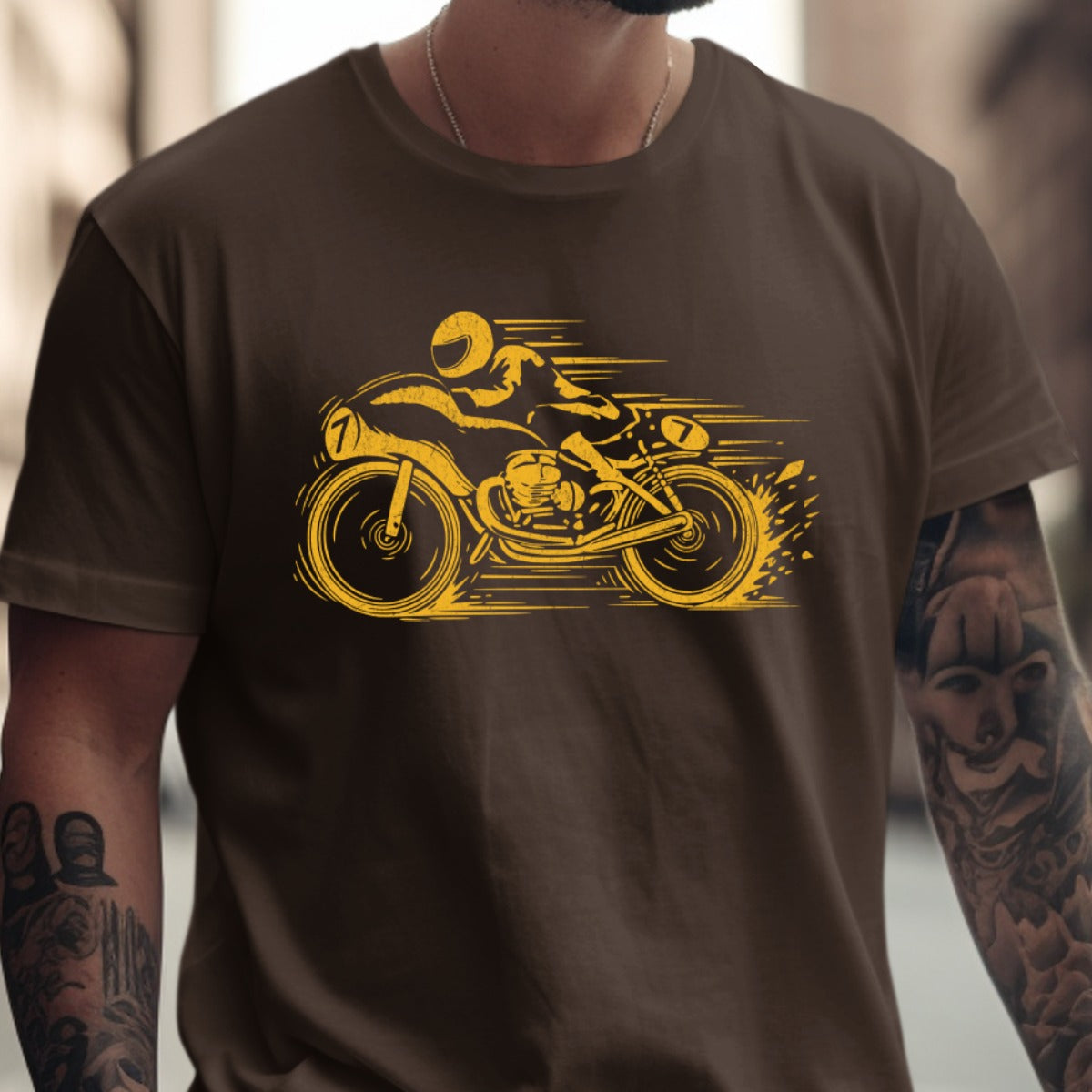 High Speed Motorcycle Racing Graphic T-Shirt product