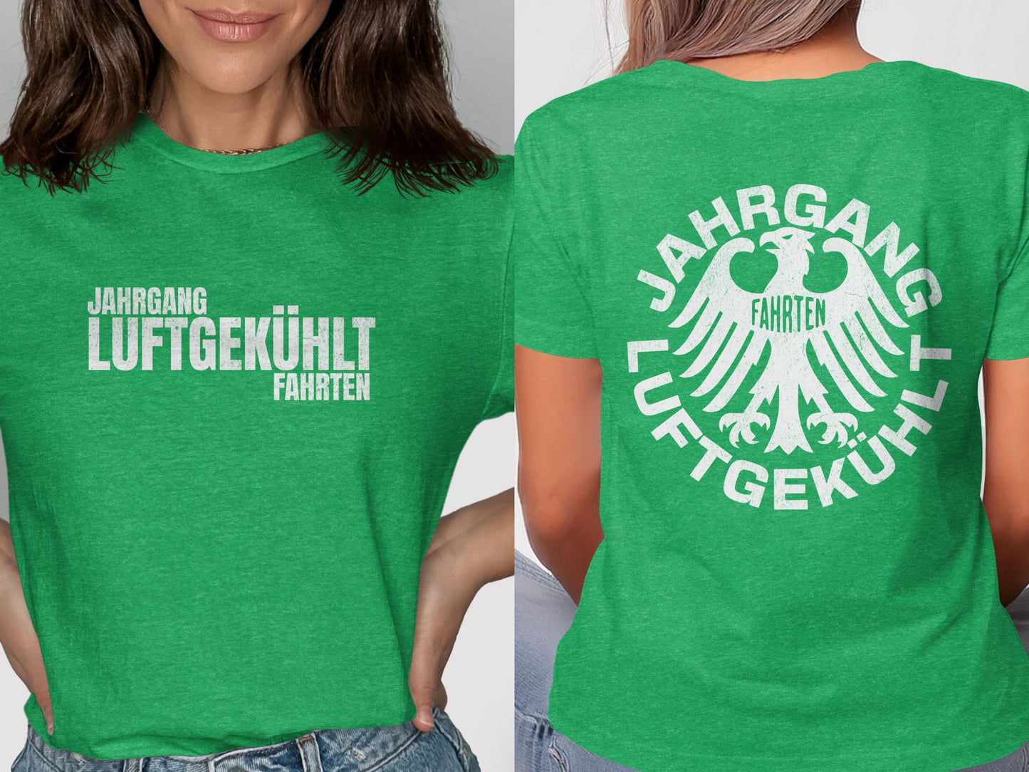 Jahrgang Luftgekuhlt Fahrten Green T-shirt product type