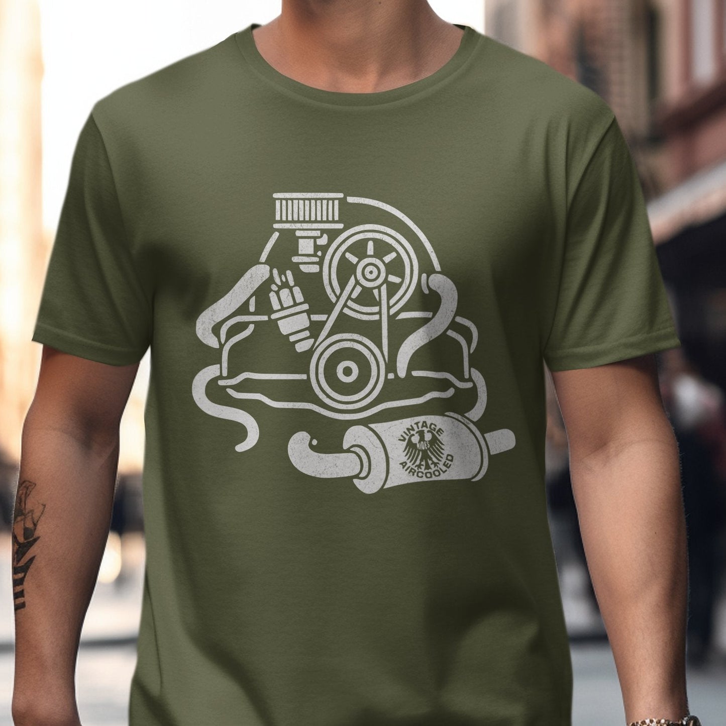 Car Engine Diagram Graphic T-shirt product type