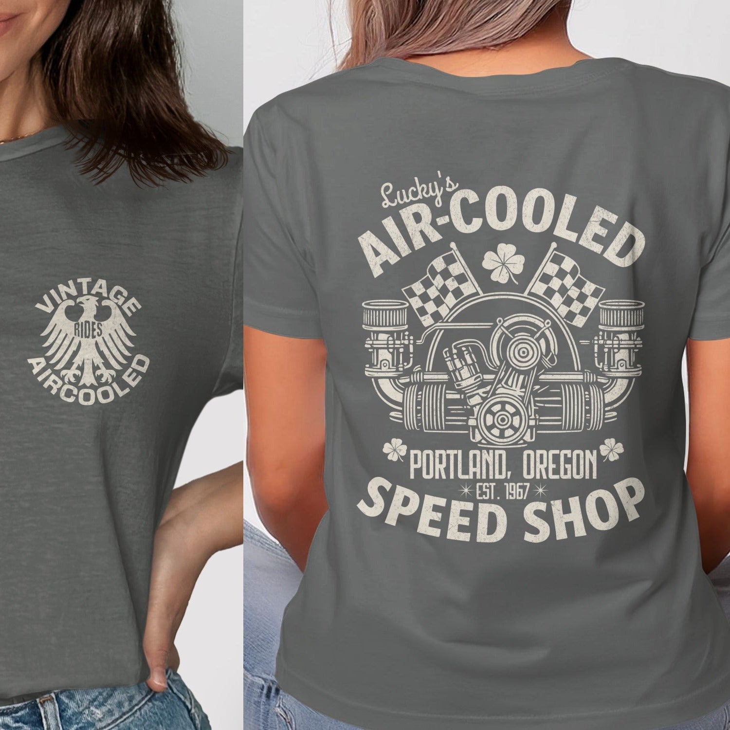 Vintage Air Cooled Speed Shop Graphic Tee product