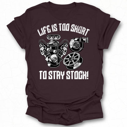 Life Is Too Short To Stay Stock graphic t-shirt