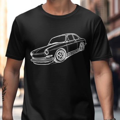 Classic Vintage Car Design on Black T-Shirt product