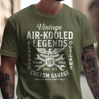 Vintage Air-Kooled Legends Graphic Custom Garage Shirt