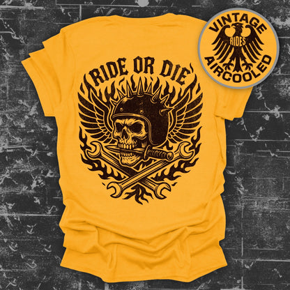 Ride or Die Skull Biker Graphic T-Shirt product type
