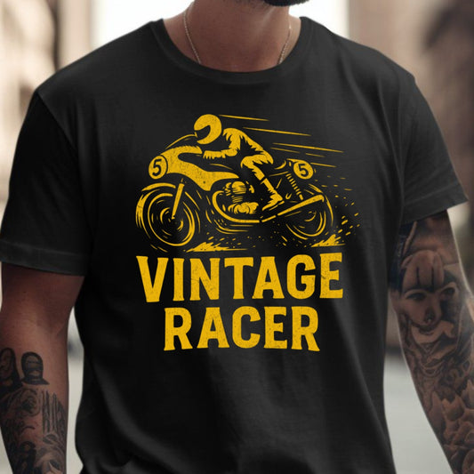 Vintage Racer Graphic Tee Shirt Bold Design product type