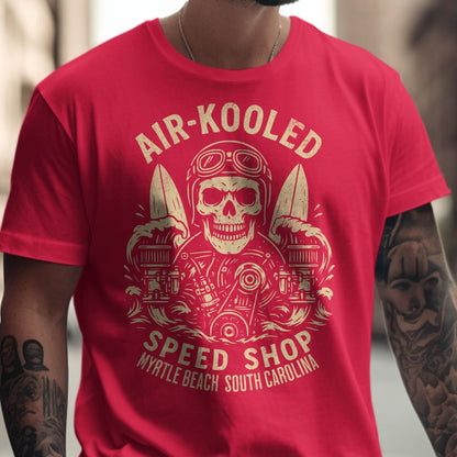 Air-Kooled Speed Shop Skull Graphic T-Shirt product