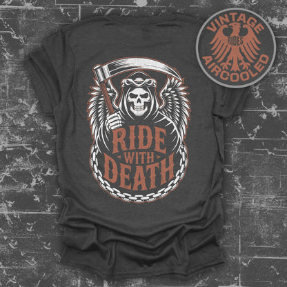 Ride with Death Graphic Biker T-Shirt product