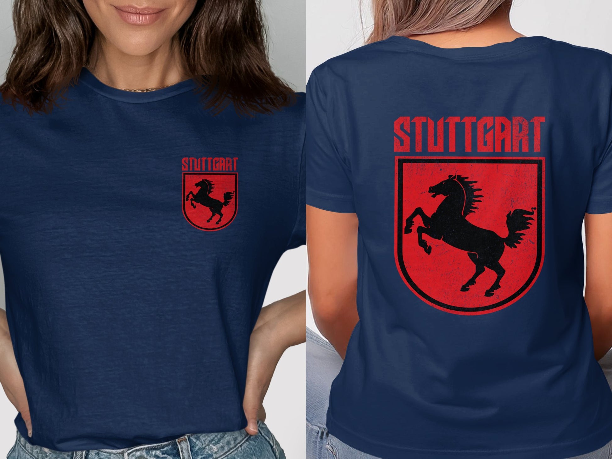 Stuttgart Red Mustang Graphic Tee Shirt product