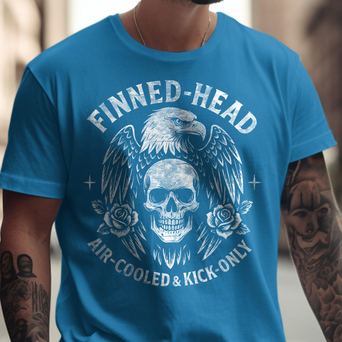 Finned-Head Air-Cooled and Kick-Only Graphic T-Shirt