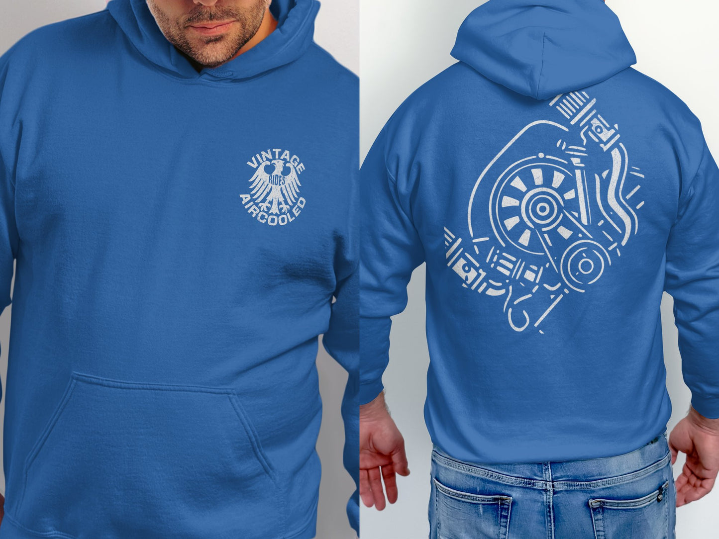 Vintage Aircooled Engine Print Hoodie product type