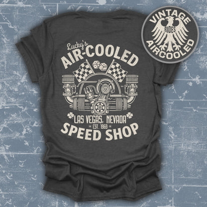 Lucky's Air-Cooled Speed Shop Vintage Rides T-shirt product