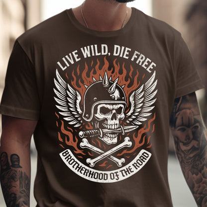 Live Wild Die Free Brotherhood of the Road t-shirt product