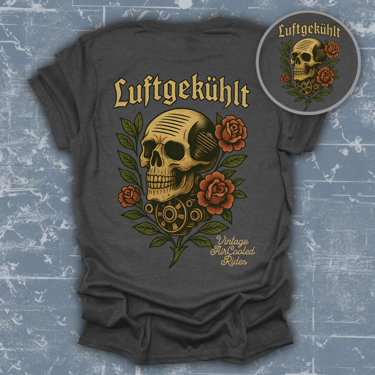 Vintage AirCooled Rides Skull Design Shirt product