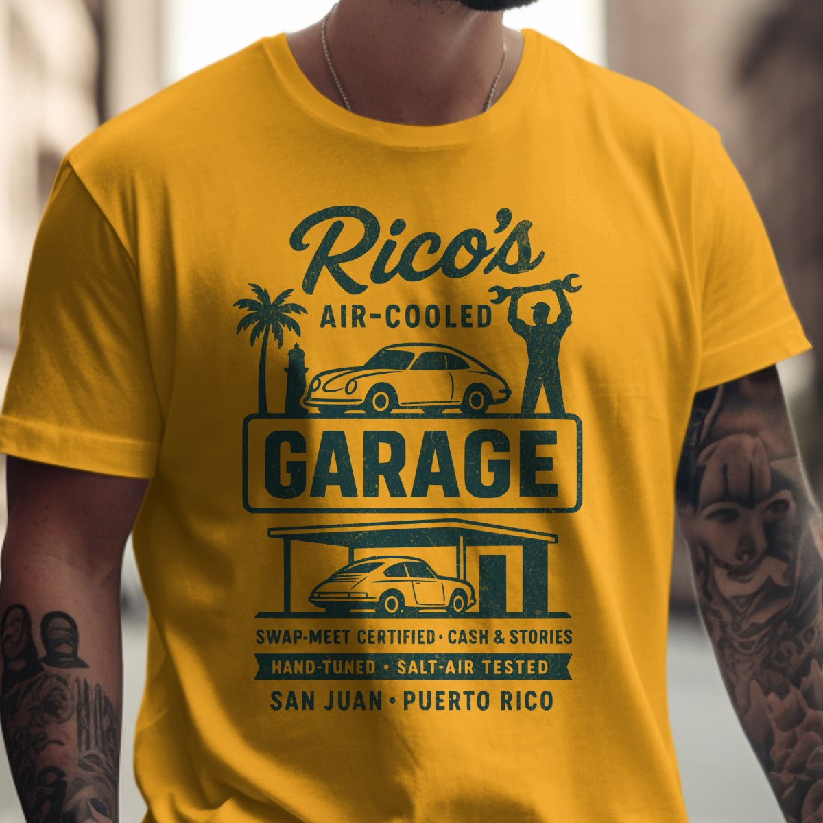 Rico's Air-Cooled Garage Swap-Meet Certified T-Shirt