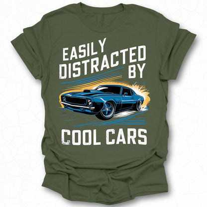 Easily Distracted By Cool Cars Graphic T-Shirt
