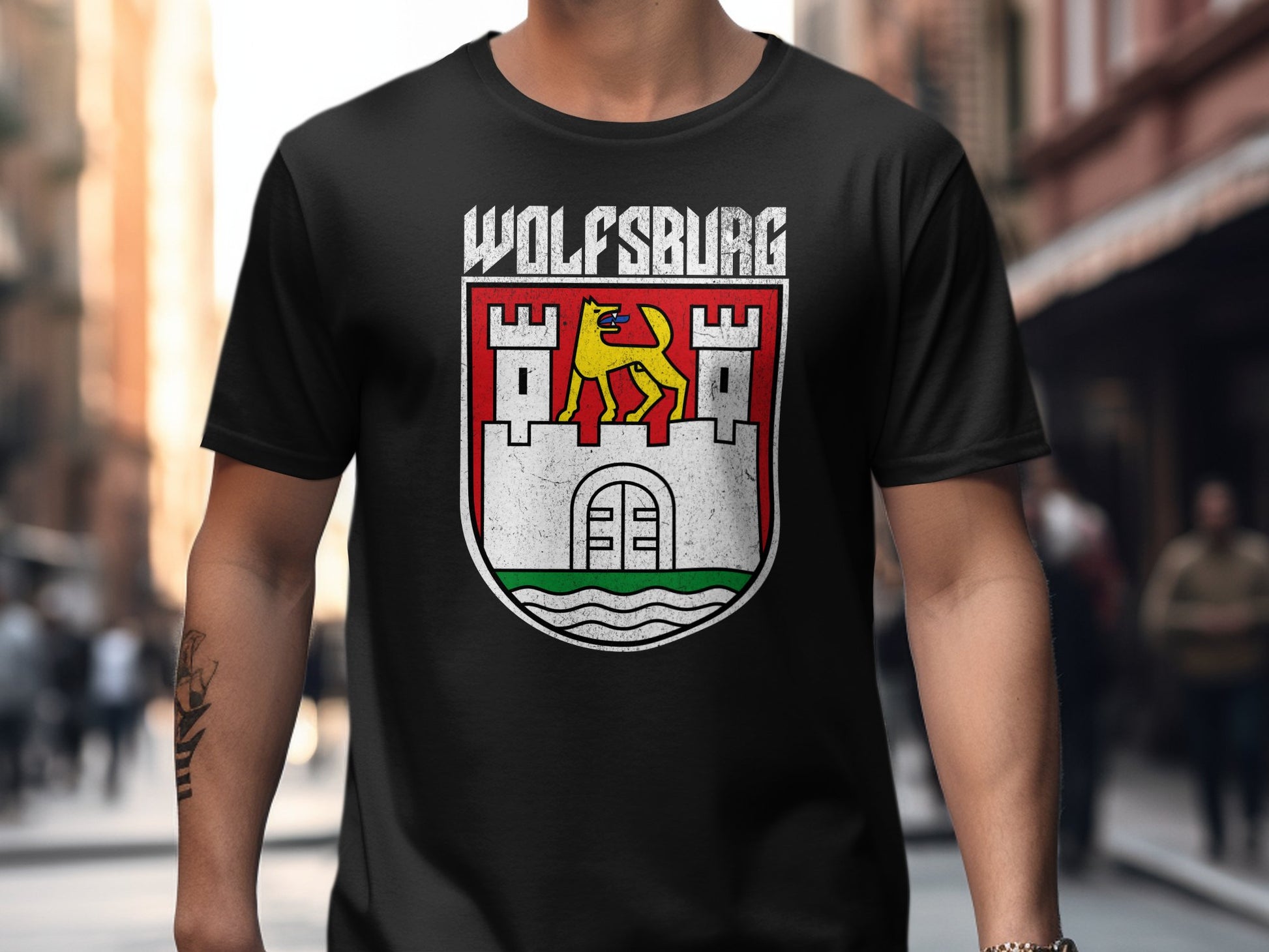 Wolfsburg City Emblem Casual Graphic Tee Shirt product
