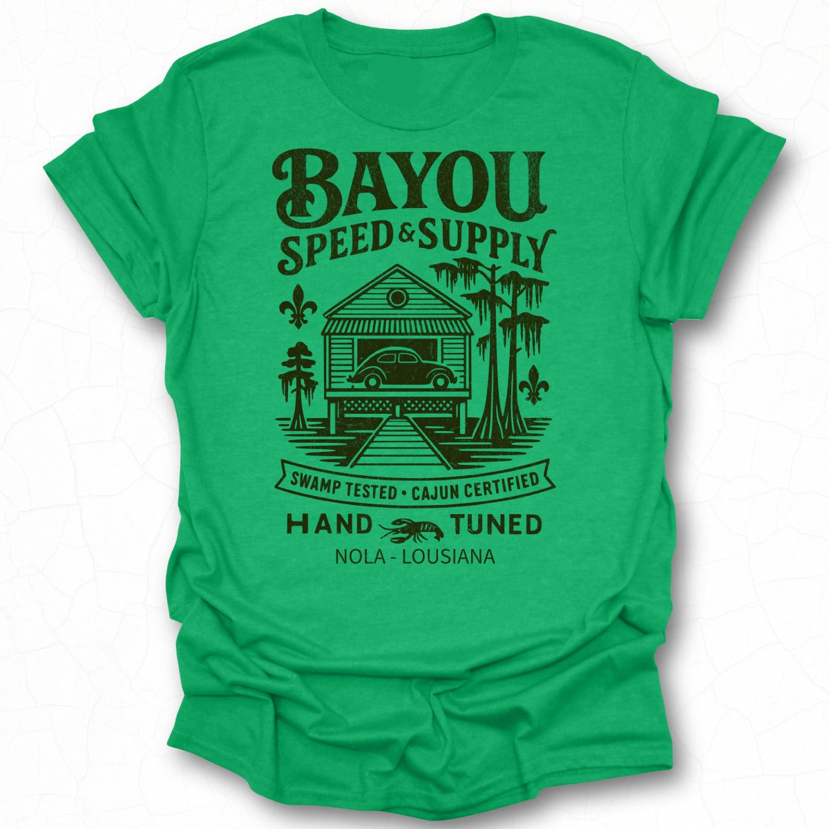 Bayou Speed Supply Swamp Tested Cajun Certified T Shirt