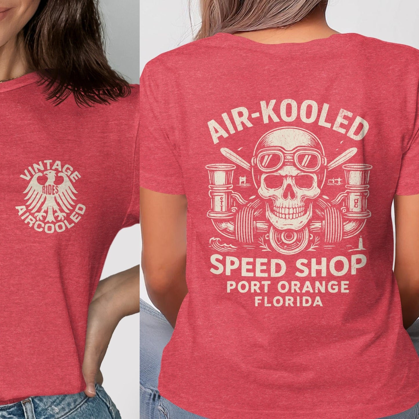 Vintage Aircooled Speed Shop Red T-Shirt product type